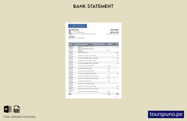 listo para imprimir plantilla de Excel de extracto del banco central de Eritrea